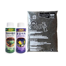 세틀 산처리 자연흑사 4kg + 원터치 박테리아 활성제 120ml + 물갈이제 120ml, 3세트