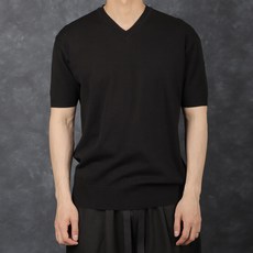 남자브이넥반팔니트