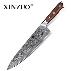 해외직구 XINZUO 10인치 쉐프 나이프 일본 다마스쿠스 스틸 키친 호텔 및 레스토랑용 품질 전문 교토 나이프