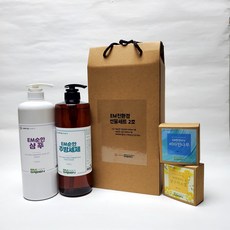 EM 친환경 선물세트 2호 (EM순한주방세제 1000ml 1개/EM순한샴푸 1000ml 1개/EM미용비누 6종 중 2종 각 1개 총 2개), 1세트