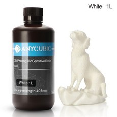 3D프린터레진ANYCUBIC 405nm UV 수지 LCD 고정밀 빠른 경화 1L 액체 병 3D 프린터 재료 Photon Photon-S, 02 White-1L_02 체코