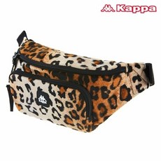 KAPPA 애니멀 퍼 힙색 카멜