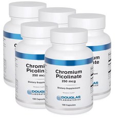 더글라스랩 크롬 피콜리네이트 250mcg Douglas Laboratories Chromium Picolinate, 100정, 5개