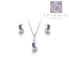 백금목걸이귀걸이세트