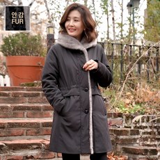 쉬즈마담 J30579 최강보온 입체숄카라퍼 패딩코트 엄마옷
