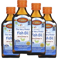칼슨랩스 키즈 어린이 노르웨이산 베리 피니스트 피쉬오일 내츄럴 천연 오렌지 200ML x 4개