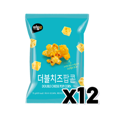 더블치즈팝콘 봉지스낵 75g X 12개, 75g 12 (무료배송), 1개