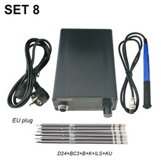 KSGER 2020 새로운 도착 러시아어 V3.1S T12-K BC2 BC3 ILS D24 B KU 솔더 팁 STM32 OLED T12 솔더링 스테, 09 SET 8