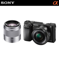 [소니] # 미러리스 알파 A6000 L (SELP1650 표준줌 렌즈킷) + SEL50, 상세 설명 참조, 전체색:블랙