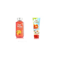 Bath and Body Works 베스앤바디웍스 겟 해피 샤워젤 앤 바디크림 콤보 화이트피치 상그리아향 296ml 237ml, 1개, 1g
