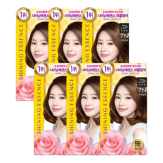 미쟝센 샤이닝에센스 새치 염색약 7N자연갈색 x6개