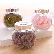 뚜껑 봉인 항아리 투명 유리 병 저장소 기타 곡물 사탕 보관 상자 주방 조미료 탱크, 1. 1 pcs, 1개
