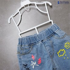 지엔 유아동 어린이 키즈 상하의옷걸이 셔츠 바지 한벌걸이 10묶음, 화이트, 10개