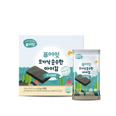 [퓨어잇] 유기농 쌀과자 떡뻥 아이간식 반찬 음료 56종 10+2, 49_퓨어잇 김100%, 15g, 1개 - 퓨어잇김