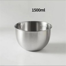 샐러드 베이킹용 김치 김장 스테인레스 대야 304 스테인리스 스틸 믹싱 볼 미끄럼 방지 휘스킹 분지 주방 식기 패스트리 요리용 1.5L 2.5L 4.5L, 1개