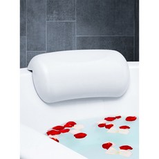 욕조 베개 회의소 Spa 목욕 쿠션 목욕 머리 베개 목욕 등받이 bath pillow 머리 쿠션, 1개, X12 화이트