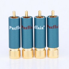 4개 금 도금 HiFi 오디오 RCA 플러그 커넥터 터미널 잭, 01 4 pieces RCA plug