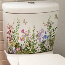 Secretmall 화장실 변기 스티커 욕실 꾸미기 꽃무늬 데코스티커 꽃L 35cm