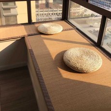 여름 카페트 대나무 돗자리 다다미 시원한 매트 거실, 숯탄색(두께1.4CM)180X180cm, 1개