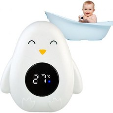 아기 목욕 온도계 부유식 디지털 물 물용 LED 디스플레이 온도계 토들러 안전성 표준, 하얀색, 1개