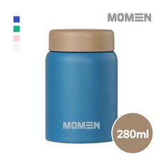 모멘 미니 이유식 보온병 304스테인리스 보온보냉 푸드자 죽통, 1개, 280ml, 블루