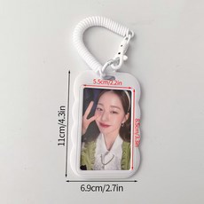 카와이 케이팝 사진 카드홀더 키체인 인스 아이돌 카드 보호대 슬리브 버스 케이스 3 인치, S11