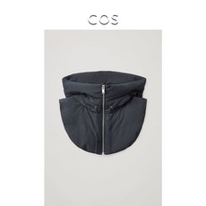 로로퍼스 COS 여성 마저도 모자 다운 넥케이프 페이크카라 디프블루 색깔