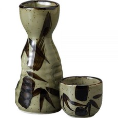 도쿠리 사케잔 에일넷(Ale-net) 술기 세트 덕리 오쵸코 지름 6.5x높이 15.7 cm 260ml 마시코 대나무 삼각 2호, 1개