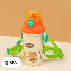 릴팡 라인프렌즈 미니니 앵커 원터치 어깨끈 미니물통, 5개, 360ml, 혼합색상