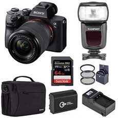 Sony Alpha a7 III Mirrorless Digital Camera with 28-70mm Lens Speedlight Bundle Flashpoint Zoom Li-, One Color_One Size, 상세 설명 참조0, 상세 설명 참조0
