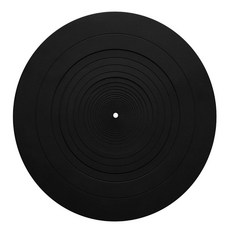 오디오 애호가 및 DJ 용 턴테이블 매트 12 인치 슬립 매트 실리콘 패드, 검은색