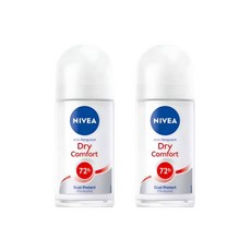 니베아 드라이 컴포트 롤온 데오드란트, 2개, 50ml