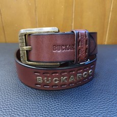 BUCKAROO 봄 가을 버커루 공용 버커루 금속 로고 소가죽 벨트