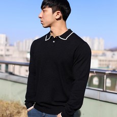 남자배색카라니트