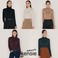 [Kensie] 켄지 23FW 여성 모달 블렌디드 반하이넥 티셔츠 5종