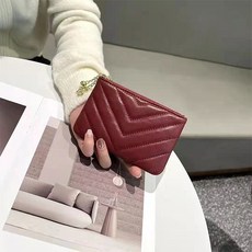 선빛 럼브 여성 카드 지갑 키링 심플 엠보 퀄팅 얇은 가벼운