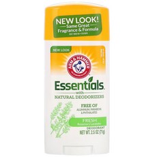 (4팩)Arm & Hammer 암앤해머 에센셜 데오드란트 로즈마리 라벤더 2.5oz(71g), 4팩 1세트