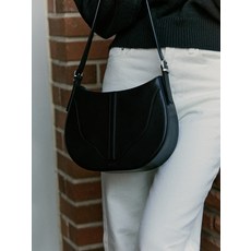 RUHOUR Carve hobo bag / Black-Silver
