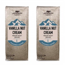 Paramount Roasters Vanilla Nut Cream Ground Coffee 미국 파라마운트 로스터 바닐라 넛 크림 원두 분쇄 커피 340g 2팩, 한세트(2팩)