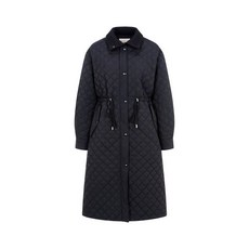 보브 여성용 리브드 카라 구스다운 퀼팅 코트 7153417005