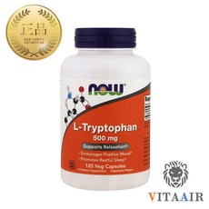 수면영양제 나우푸드 L-트립토판 500mg 120캡슐 엘트립토판
