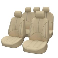 커스텀 트랜짓 헤비 듀티 가죽 카시트 커버 방수 싱글 + 더블 밴 VW T4 용 Opel Vivaro Lveco 용, 03 5PCS FULL BEIGE_01 CHINA, 5개