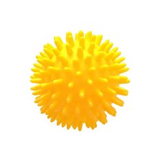 뾰족한 마사지 공 발 마사지 공 스파이크 마사지 롤러 어깨 용 운동 공, 8cm, PVC 재질, 노란색, 1개