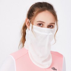 골프 자외선 차단 마스크 제 여성용 방진 통기성 안개 방지, 한 사이즈, 하얀