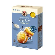 CJ더마켓 홈 베이킹 제과 제빵 빵 만들기 카페 디저트 아이 간식 백설머핀믹스 초코 핫 케익 와플 브라우니 쿠키 머핀 깨찰빵 식빵 500G, 27개