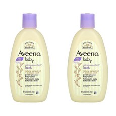 Aveeno 아베노 베이비 카밍 콤포트 배스 라벤더 바닐라 8Floz(236ml) 2팩