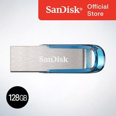 샌디스크 USB 메모리 Ultra Flair 울트라 플레어 USB 3.0 CZ73 트로피칼블루, 128GB