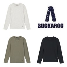 BUCKAROO 봄 가을 버커루 남성 미니 와플 기본 라운드 티셔츠