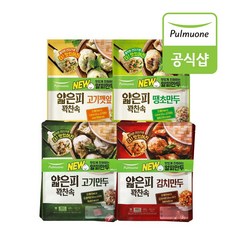 [G][풀무원] 얇은피만두 4종 6봉 골라담기 (고기/김치/땡초/고기깻잎) 400gx6, 1.고기 6봉, 6개, 400g