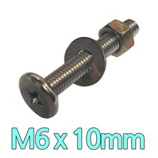 다스마트 평볼트 m6 x 10mm 너트와샤조합 납작한볼트